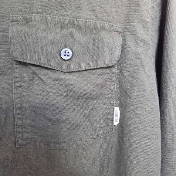 Linksoul Men's Large Green Button Shirt Tempus Fugit - Picture 3 of 8